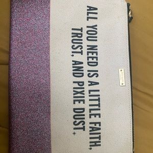 Kate Spade/Disney Tinkerbell Quote Clutch